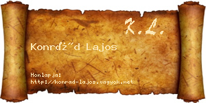 Konrád Lajos névjegykártya